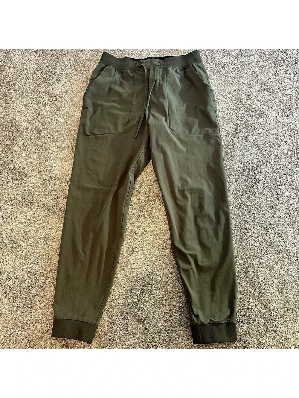 Lululemon ABC Warpstreme Joggers Men’s Large Green 30” Performance Athleisure